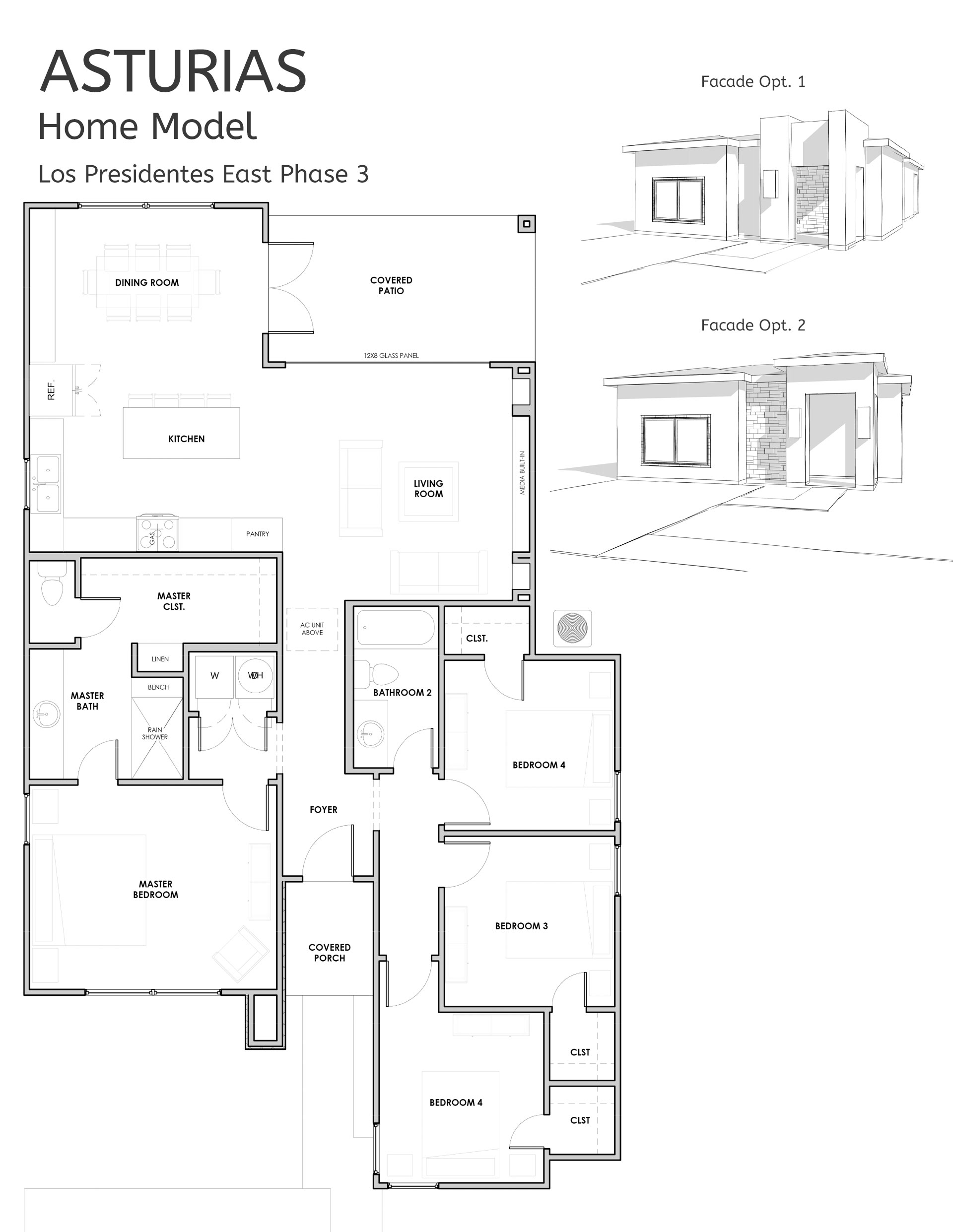 Asturias home model floor plan - los presidentes phase 3